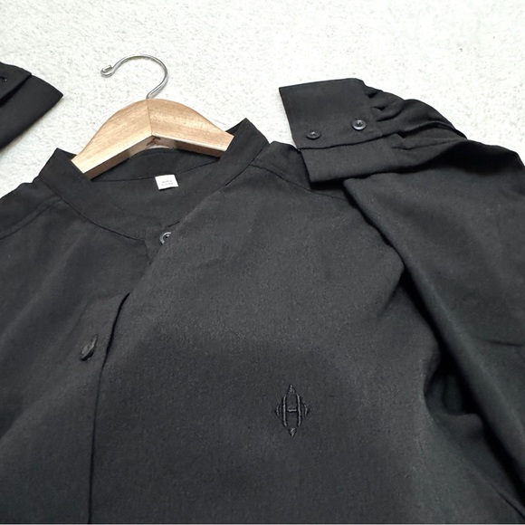 HERMES Uniform Employees Dress Black A-Line Button Down Sz 50 US XL - Picture 4 of 9